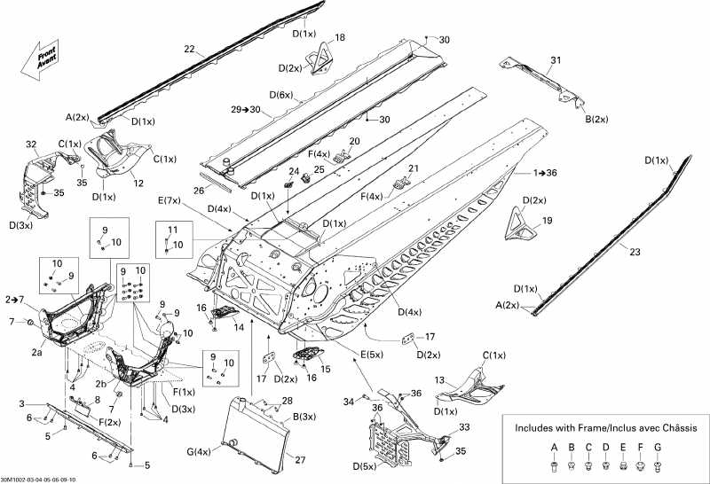 snowmobile Ski Doo - Frame