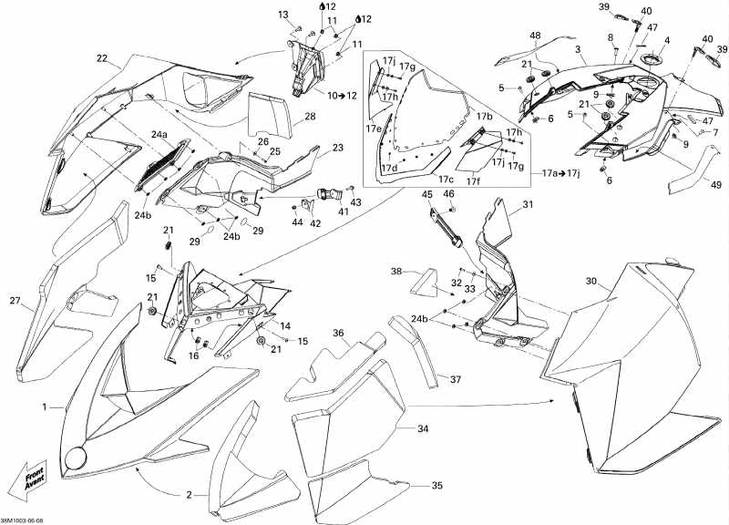 snowmobile Ski Doo Renegade Adrenaline 600HO ETEC, 2010  - Hood 600ho Etec