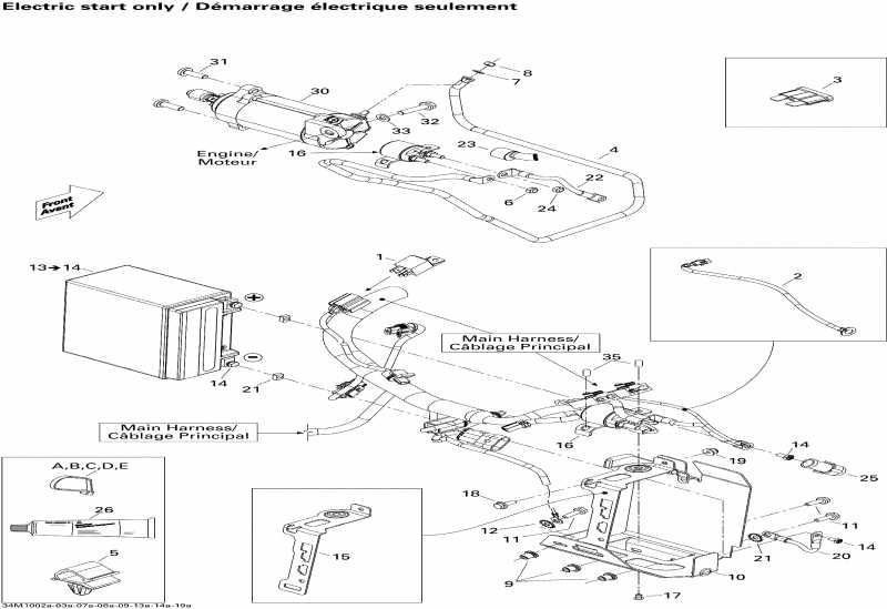 snowmobile Ski Doo Renegade Adrenaline 600HO ETEC, 2010  - Battery And Starter 600ho Etec