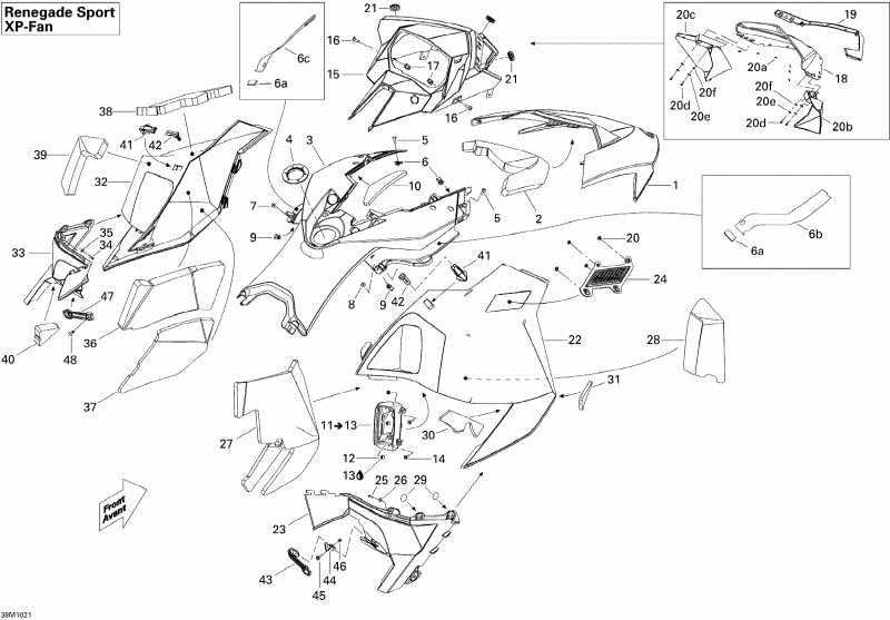  Ski Doo  Renegade Sport 550F, 2010 - Hood