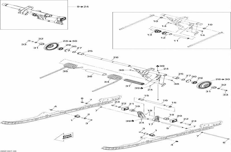 snowmobile BRP SkiDoo  Renegade X 800R PTEK, 2010 - Rear Arm