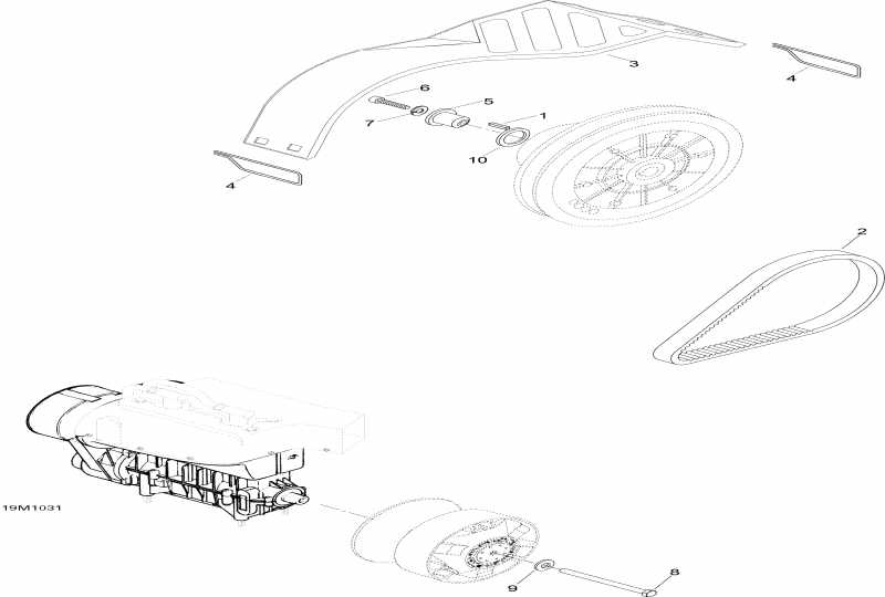 snowmobile BRP Skandic SUV 550F, 2010 - Pulley System
