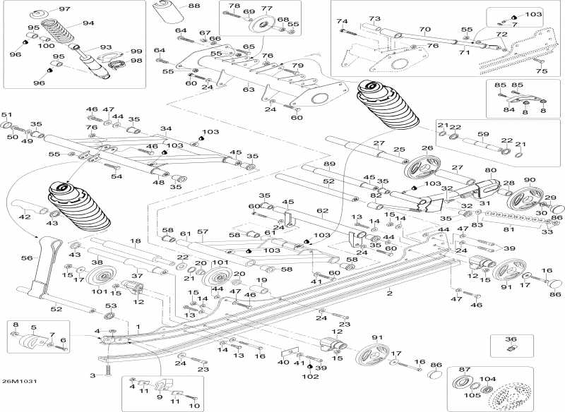  ski-doo Skandic SUV 550F, 2010  - Rear Suspension