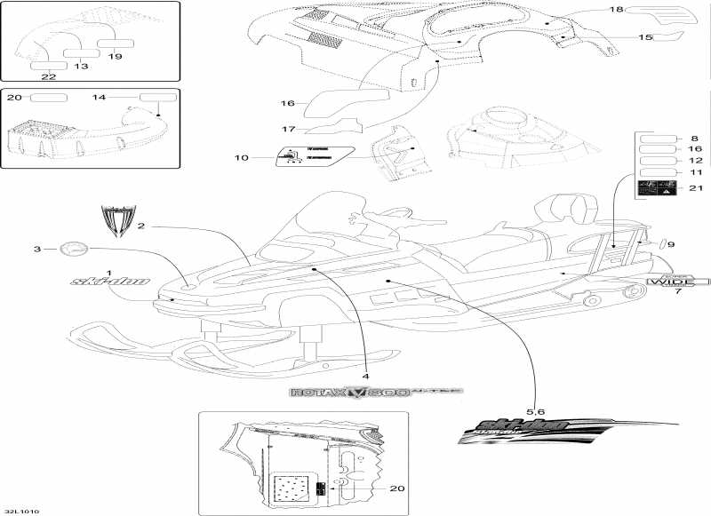  Ski-doo Skandic SWT V800, 2010 - Decals