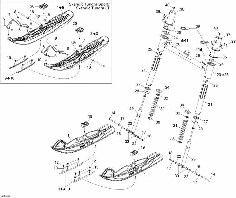 �������� BRP SkiDoo Skandic Tundra, STD, SPORT, LT, 2010 - Front Suspension And Ski