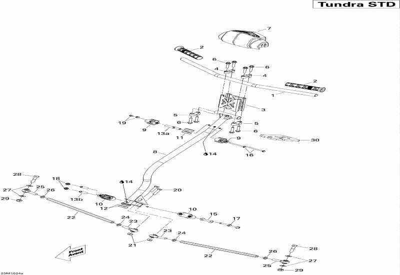 snowmobile  Skandic Tundra, STD, SPORT, LT, 2010  - Steering 1, Std