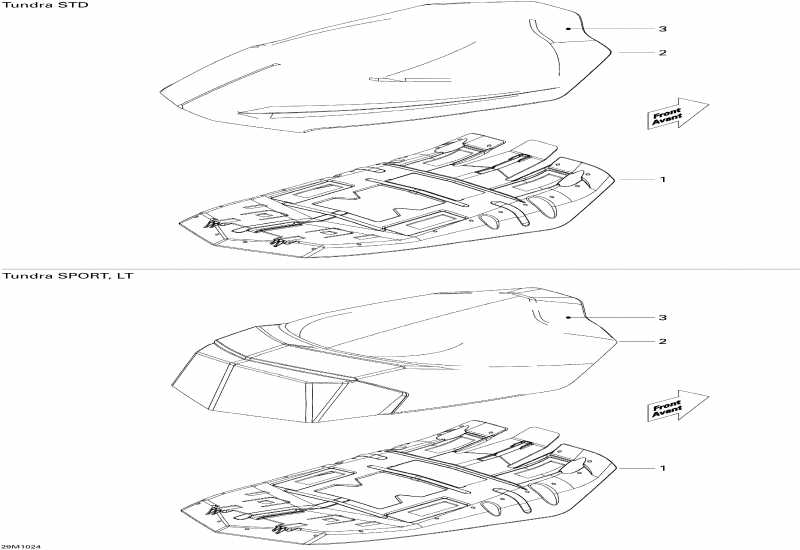 snowmobile Skidoo Skandic Tundra, STD, SPORT, LT, 2010 - 