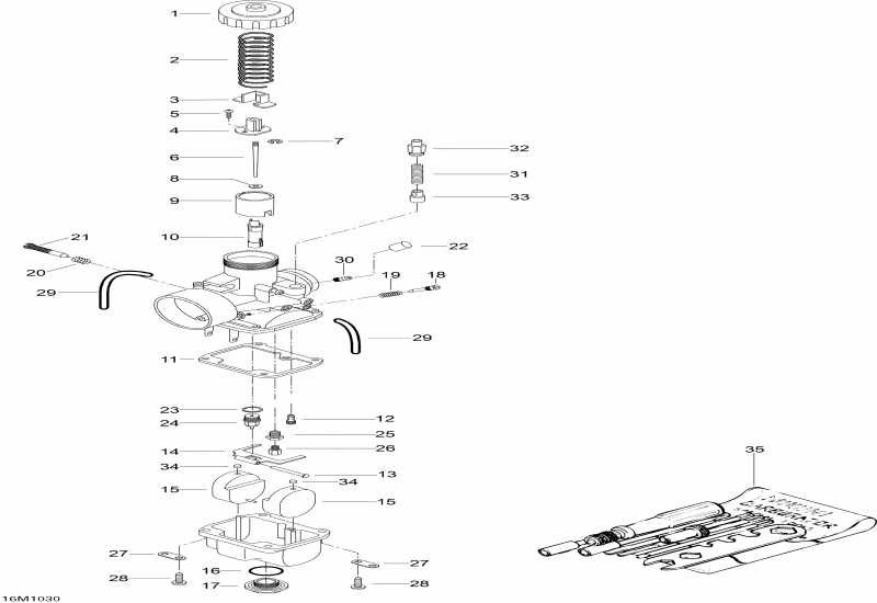 Skidoo Skandic WT 550F, 2010  - Carburetor