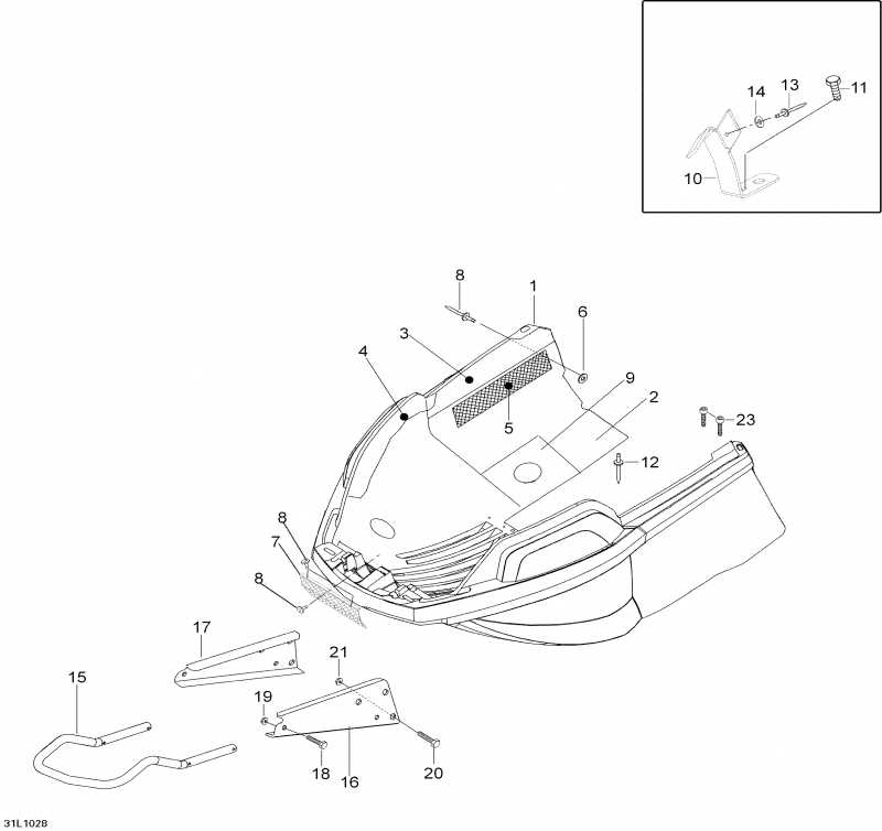 SKIDOO ����������� Skandic WT 600, 2010 - Bottom Pan
