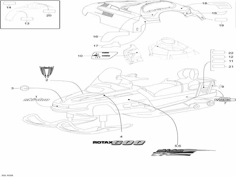 Ski Doo Skandic WT 600, 2010  - Decals