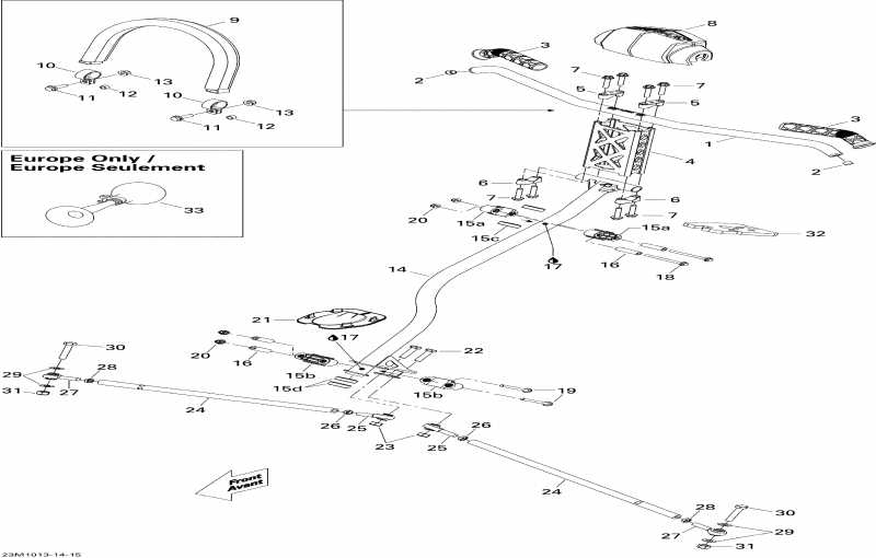 Ski-doo  Summit Everest 600HO ETEC, 2010 - Steering