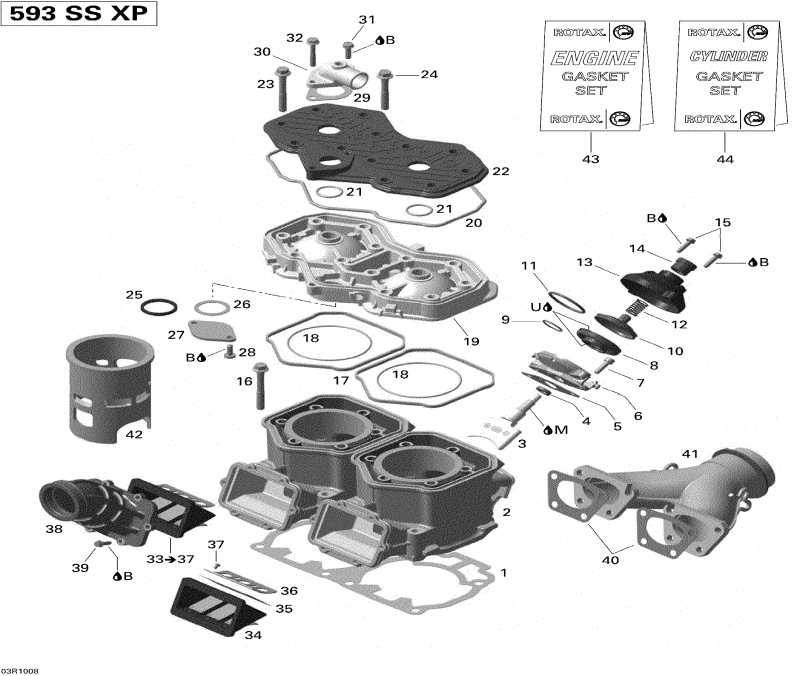 snowmobile BRP SkiDoo - Cylinder And Cylinder Head
