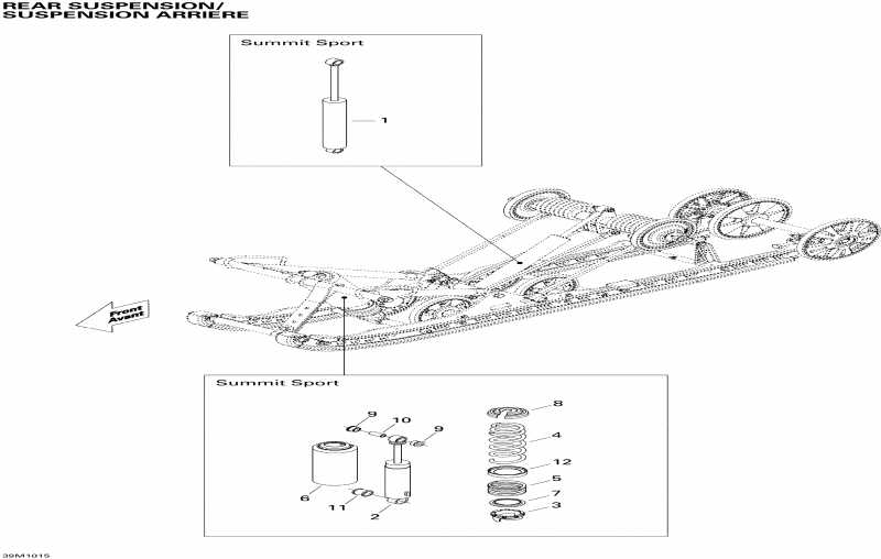  Skidoo  Summit Sport 600, 2010 - Rear Suspension Shocks