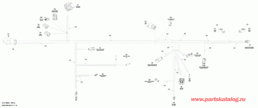 snowmobile Skidoo  Summit Sport 600, 2010 - Electrical Harness