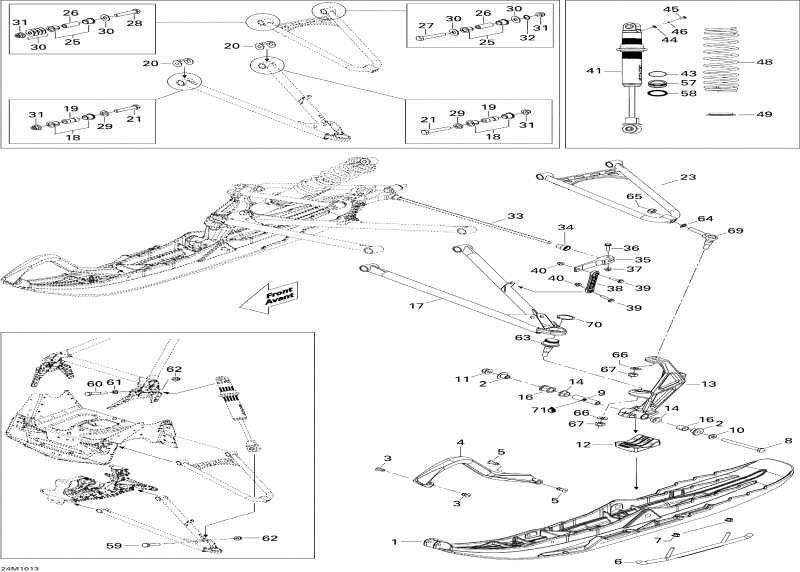 snowmobile - Front Suspension And Ski