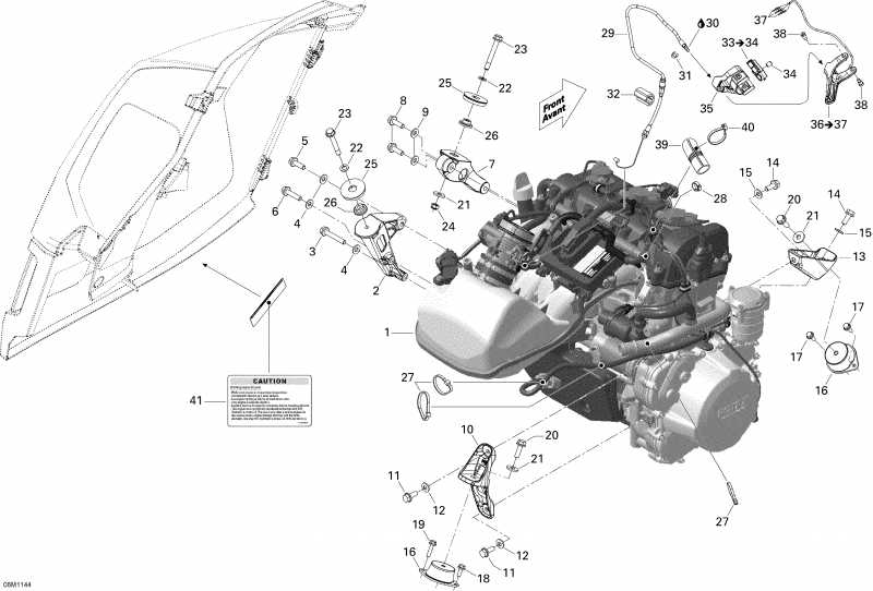 SKIDOO - Engine And Engine Support