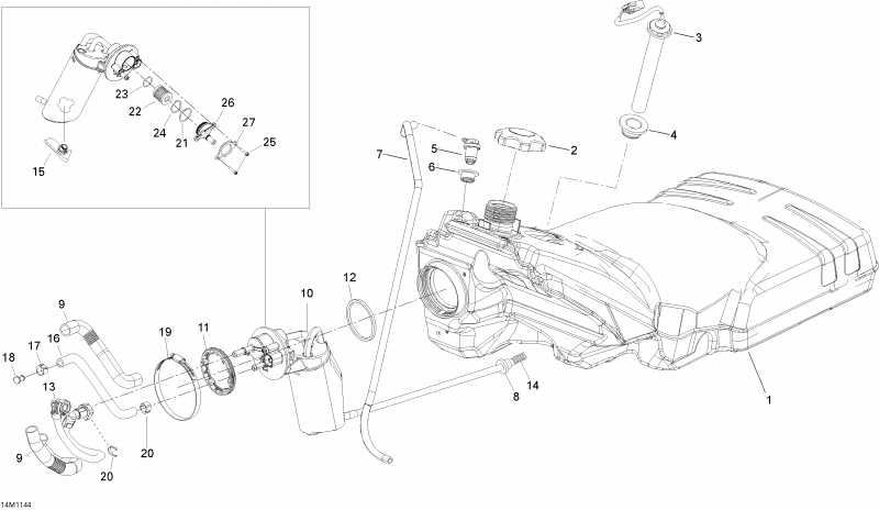 snowmobile Skidoo Expedition LE 1200 XU, 2011 - Fuel System