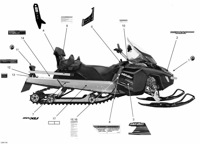 snowmobile Skidoo Expedition LE 1200 XU, 2011 - Decals