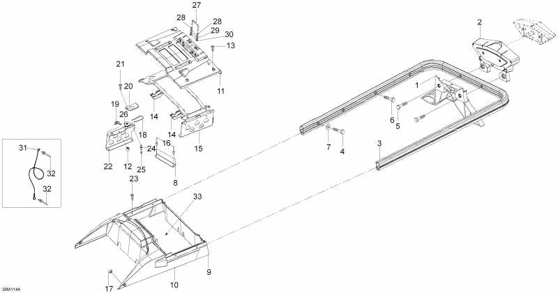 snowmobile Skidoo - Luggage Rack