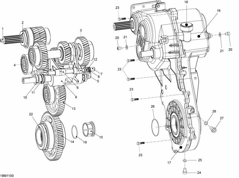 snowmobile ski-doo  Expedition LE 600HOETEC XU,2011 - Transmission