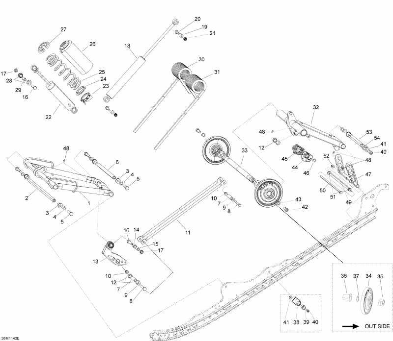  Skidoo  Expedition LE 600HOETEC XU,2011 - Rear Suspension