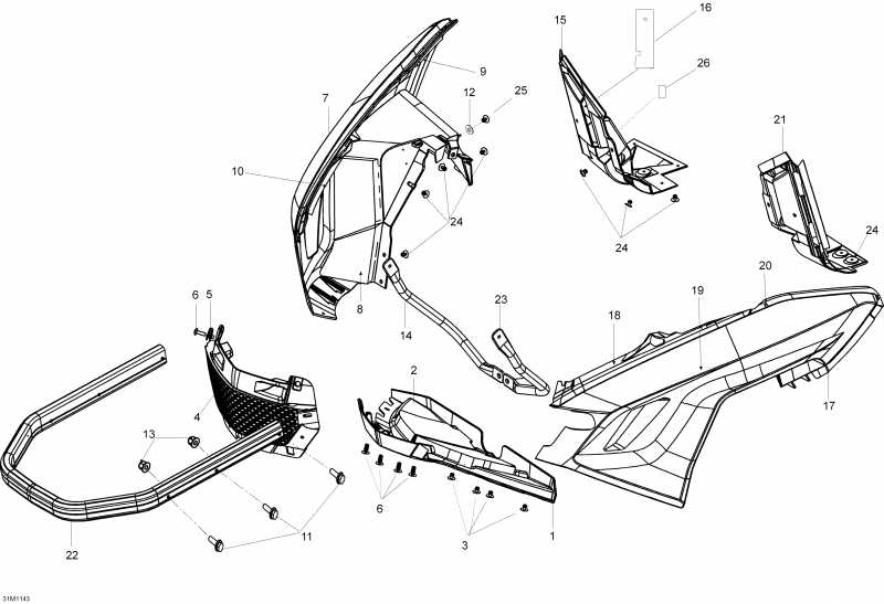  Skidoo Expedition LE 600HOETEC XU,2011  - Bottom Pan