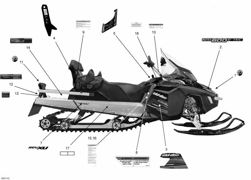  SKIDOO Expedition LE 600HOETEC XU,2011 - Decals