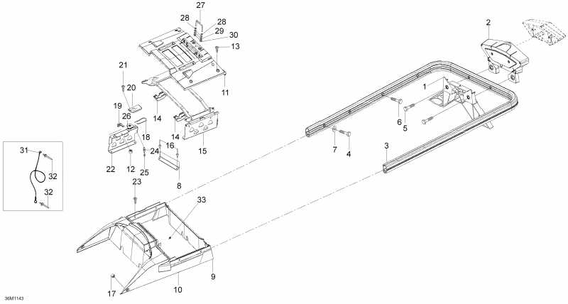 snowmobile  Expedition LE 600HOETEC XU,2011 - Luggage Rack