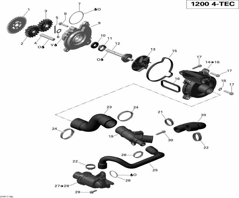  Skidoo Expedition SE 1200 XU, 2011  - Engine Cooling Se