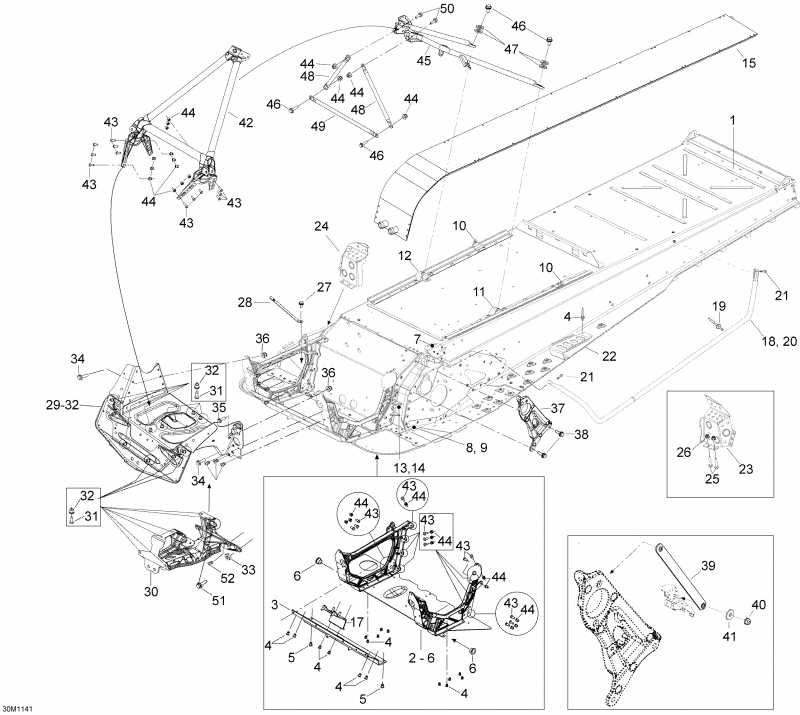 snowmobile Ski-doo - Frame