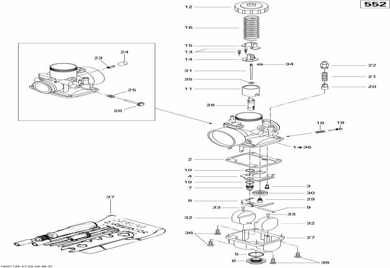 snowmobile SKIDOO Expedition Sport 550F XP-FAN, 2011 - Carburetor