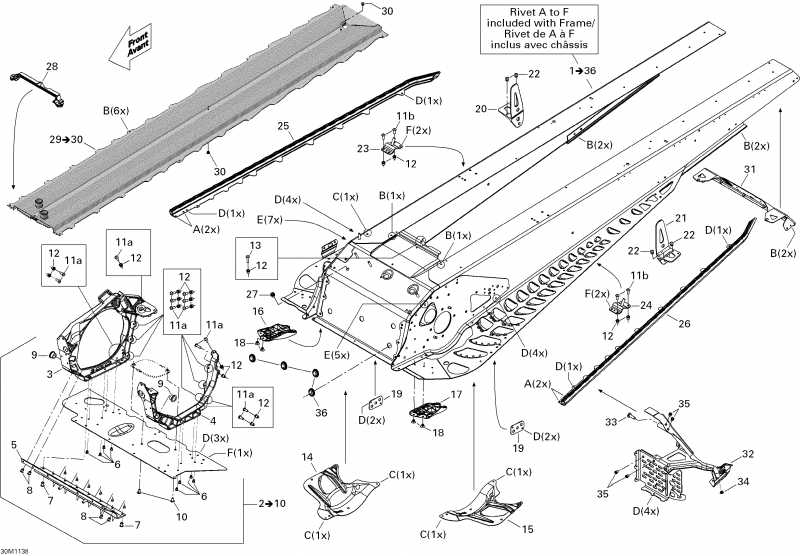 snowmobile ski-doo Expedition Sport 600ACE, 2011 - Frame