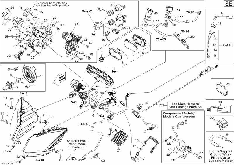  Skidoo Grand Touring LE & SE 1200 XR, 2011  -  System Se