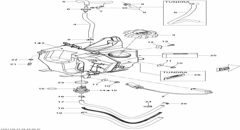  Skidoo Grand Touring Sport 550F XP-FAN, 2011  - Oil System