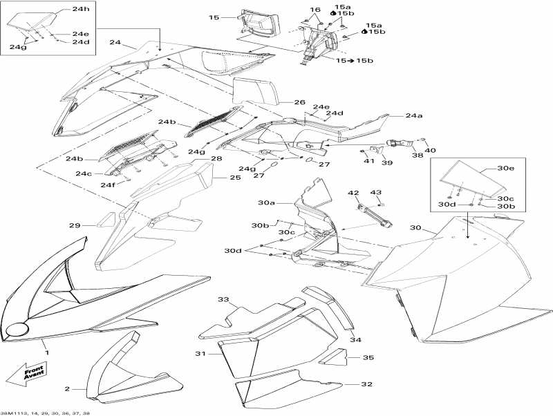  Ski-doo  Grand Touring Sport 550F XP-FAN, 2011 - Hood