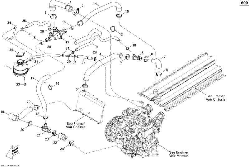 snowmobile  Grand Touring Sport 600 XP, 2011 - Cooling System