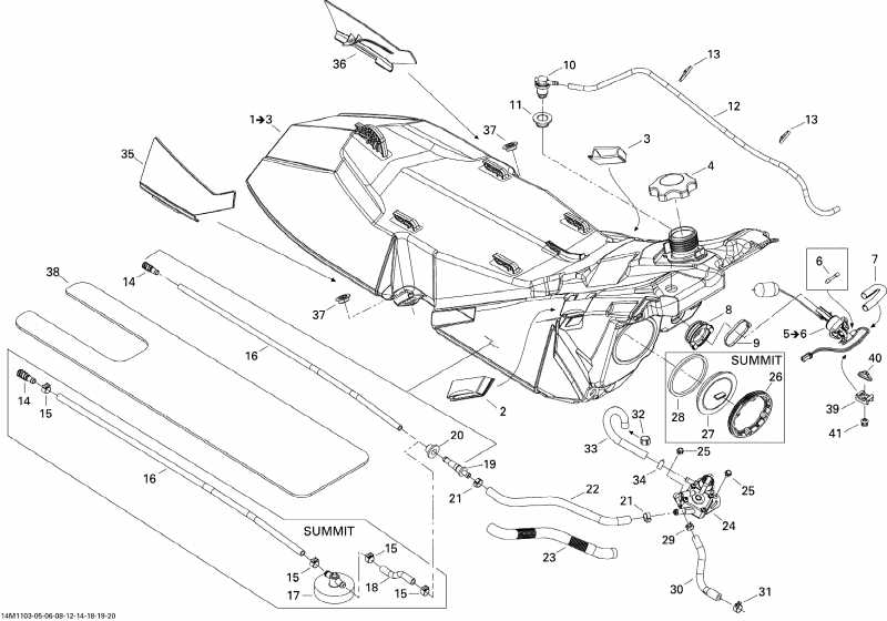  Skidoo Grand Touring Sport 600 XP, 2011  - Fuel System