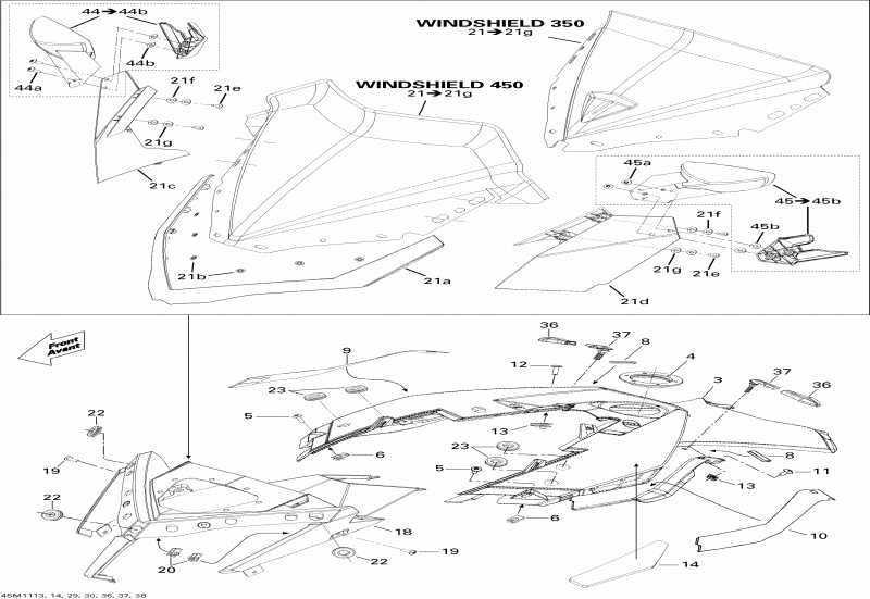 Ski-doo Grand Touring Sport 600ACE, 2011  - Windshield And Console