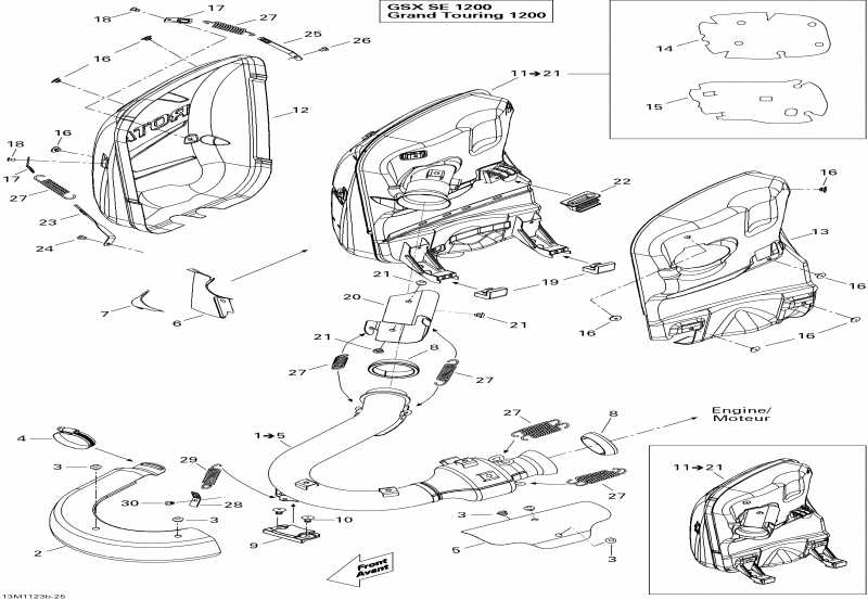   GSX LE & SE 1200 XR, 2011  - Exhaust System Se