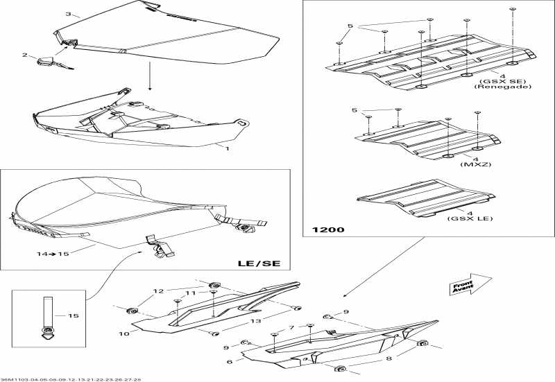 snowmobile  GSX LE & SE 1200 XR, 2011  - Luggage Rack