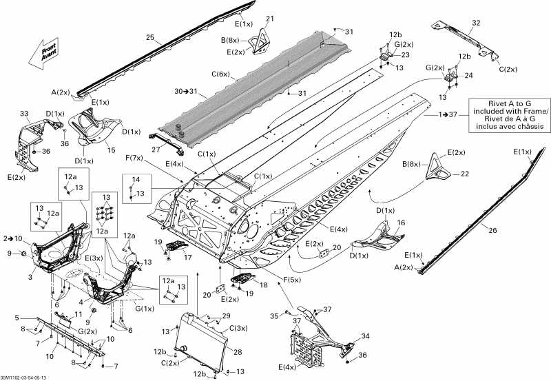 snowmobile BRP - Frame