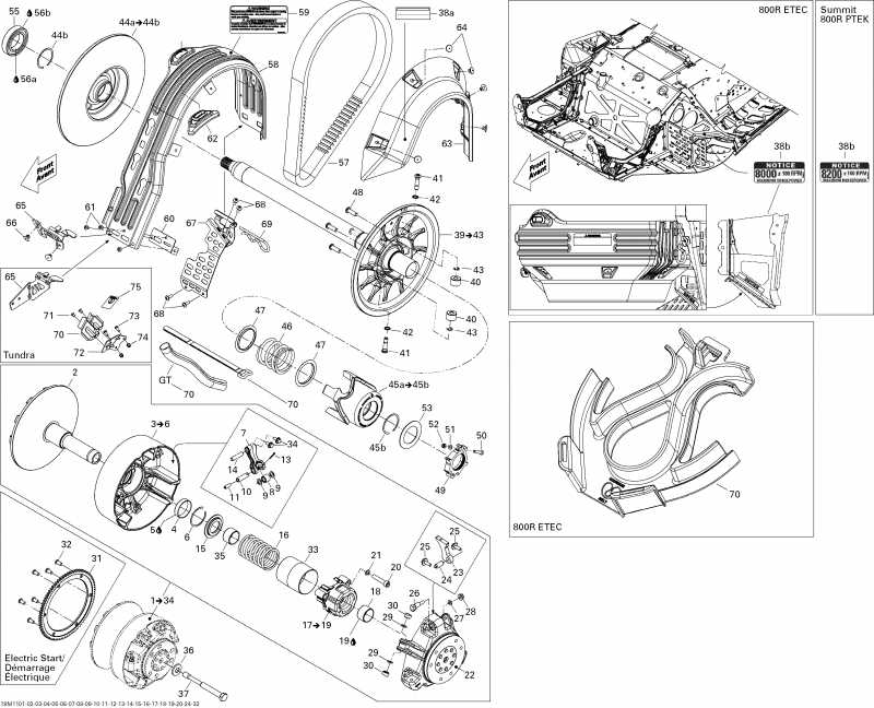  Skidoo - Pulley System 800r Etec