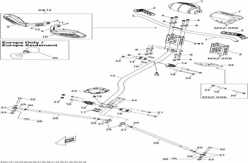 snowmobile SkiDoo - Steering