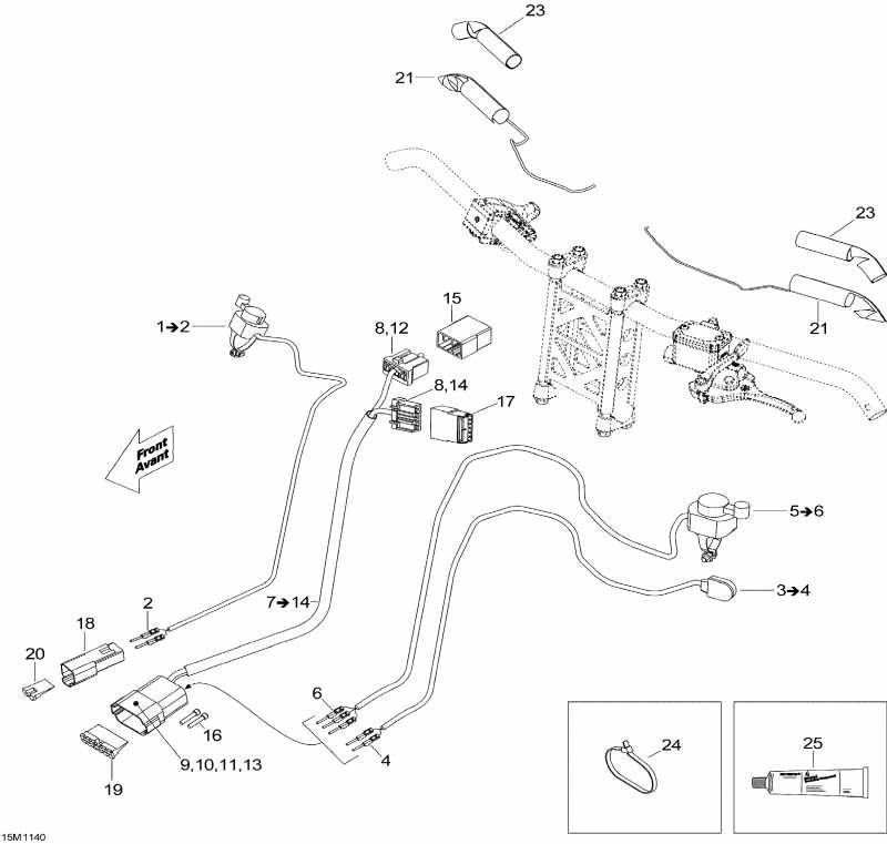 Skidoo  MX Z X 600RS, 2011 - Steering Wiring Harness