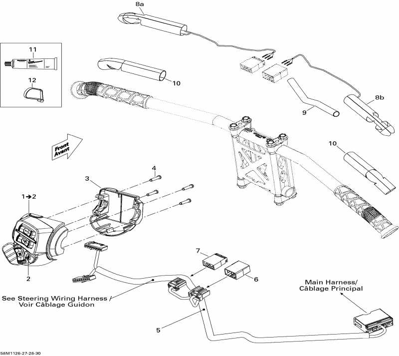  SKIDOO  MXZ Sport 550F XP-FAN, 2011 - Electrical Accessories, Steering