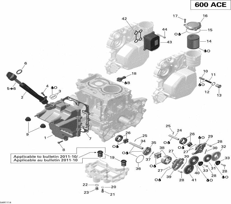  Skidoo  MXZ Sport 600ACE, 2011 - Engine Lubrication Mx Z Sport