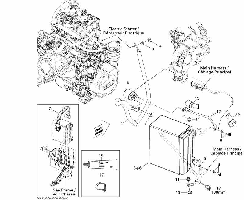 snowmobile Skidoo - Battery  