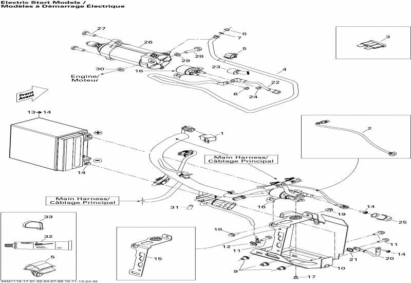 snowmobile ski-doo Renegade Adrenaline 800R ETEC, 2011 - Battery And Starter 800r Etec