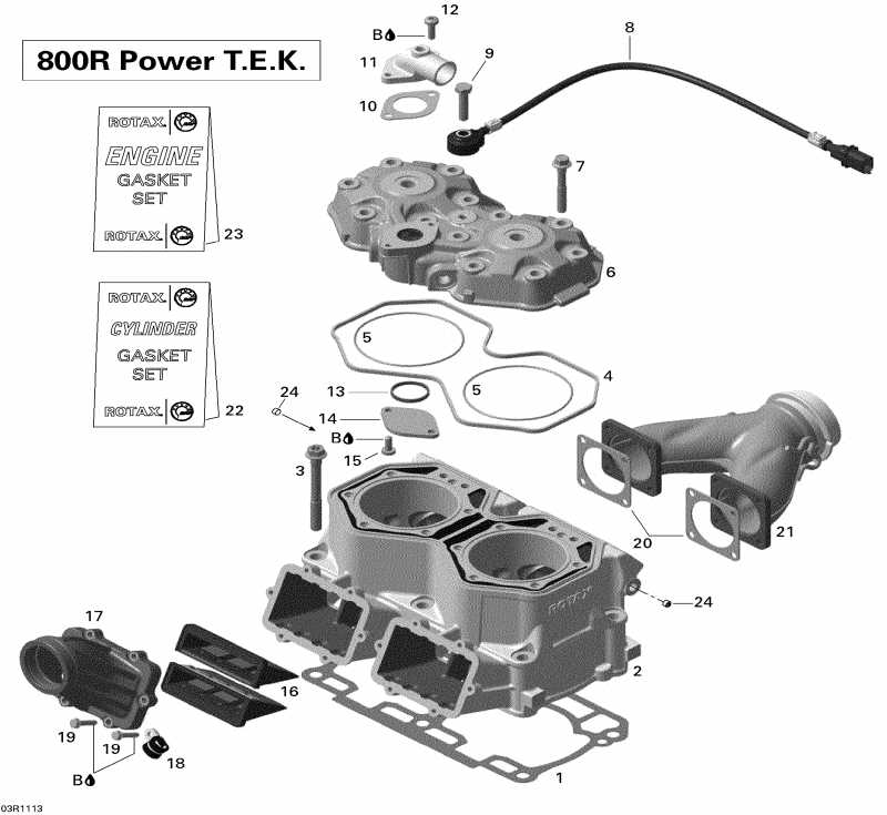 Skidoo  Renegade BackCountry 800R PTEK, 2011 - Cylinder And Cylinder Head