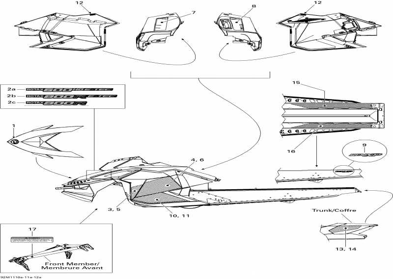 snowmobile BRP SkiDoo  Renegade BackCountry 800R PTEK, 2011 - Decals